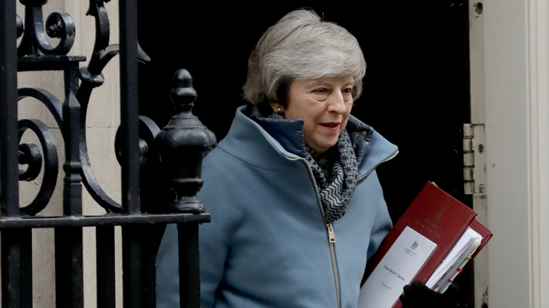 Theresa May leaves 10 Downing Street