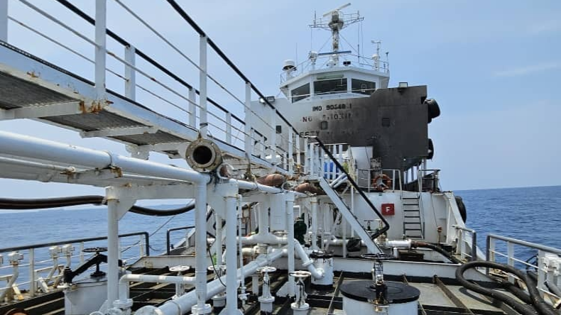 Tiger Star chemical tanker deck view
