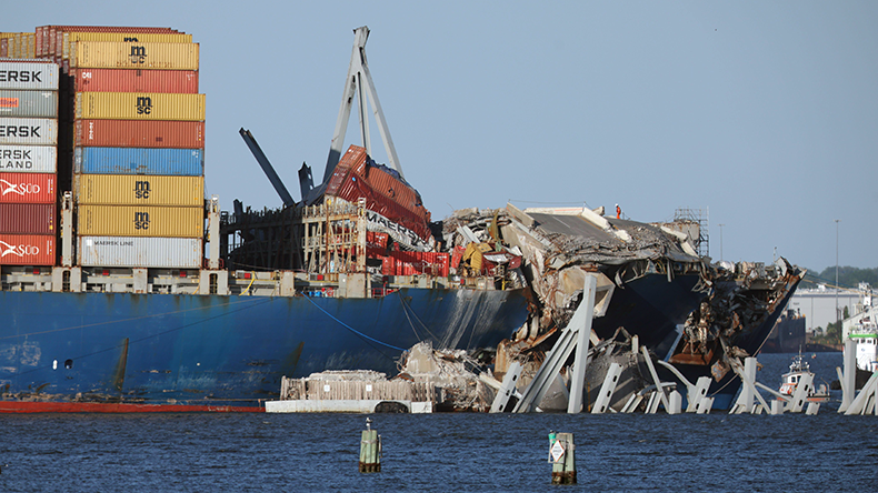 Controlled explosion successfully removes remainder of Baltimore Key Bridge off Dali