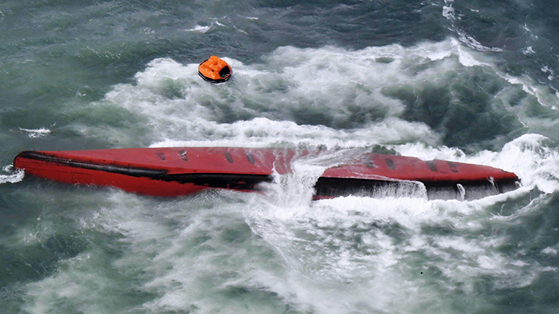 1,168 dwt Keoyoung Sun capsized off Mutsure Island near Shimonseki city, Japan