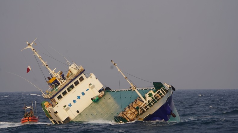 Sinking Iranian vessel Shayesteh credit Centcom 790x444
