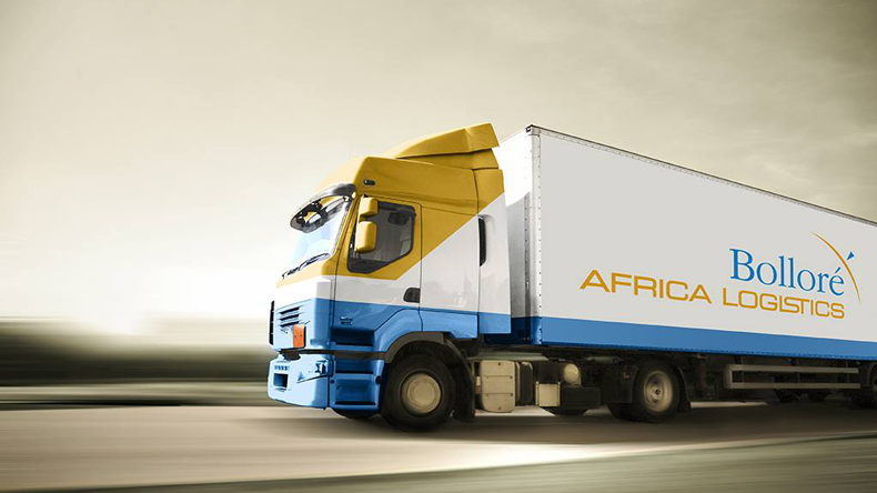  Bolloré Transport & Logistics sign on lorry
