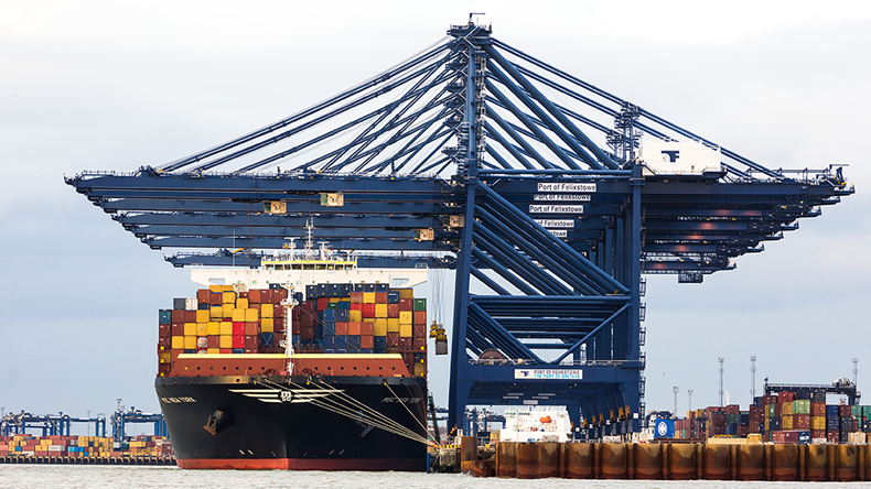 MSC New York at Felixstowe