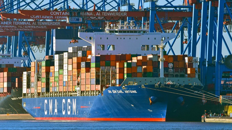Containership CMA CGM Carl Antoine at Hamburg