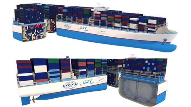 Containership sections