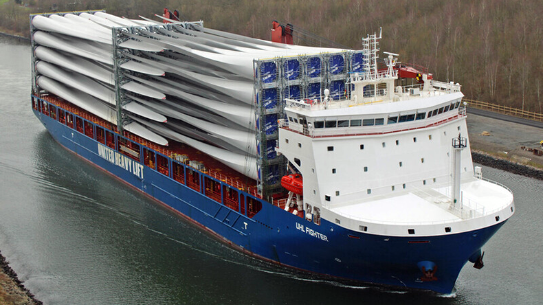 General cargoship with container capacity UHL Fighter at Kiel Canal, technical manager Zeaborn Shipmanagement