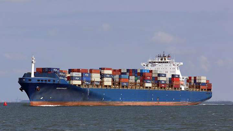 Buxcoast containership at sea