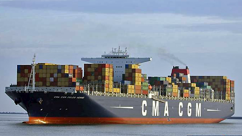 CMA CGM Jules Verne at sea