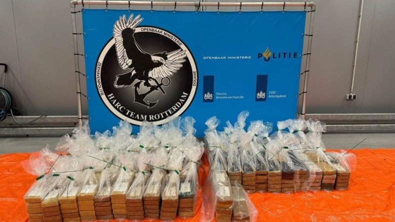 Cocaine bust in Rotterdam, Netherlands 