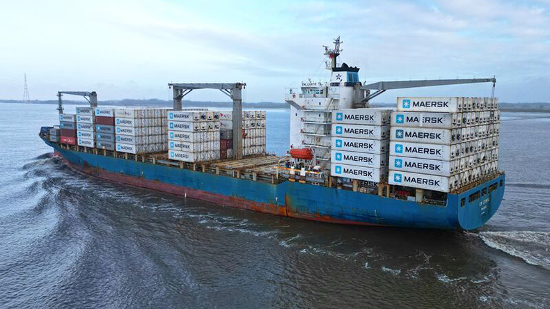 On a canal the 2,566 teu vessel EM Corfu 