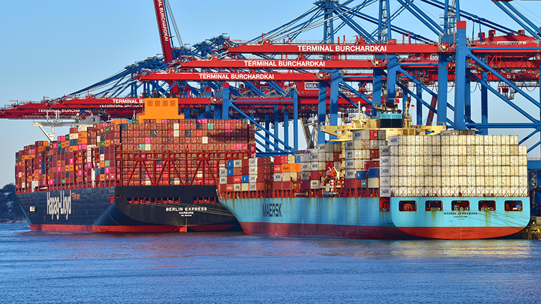 Gemini Cooperation vessels at port Hapag-Lloyd and Maersk