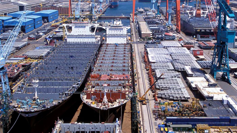 Boxships under construction