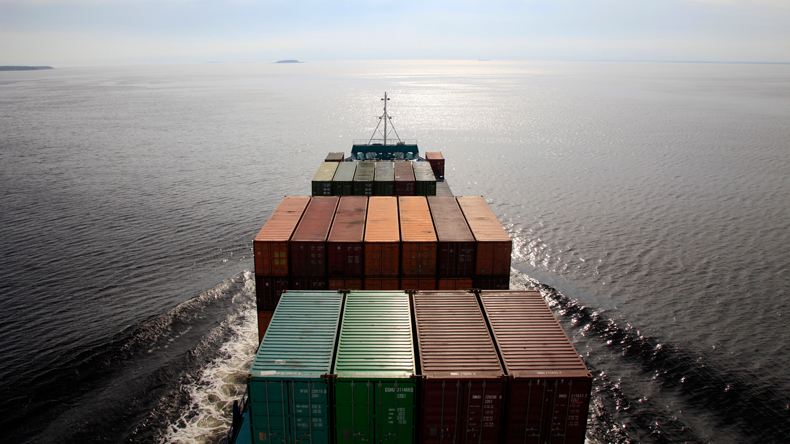 Containership in the Baltic