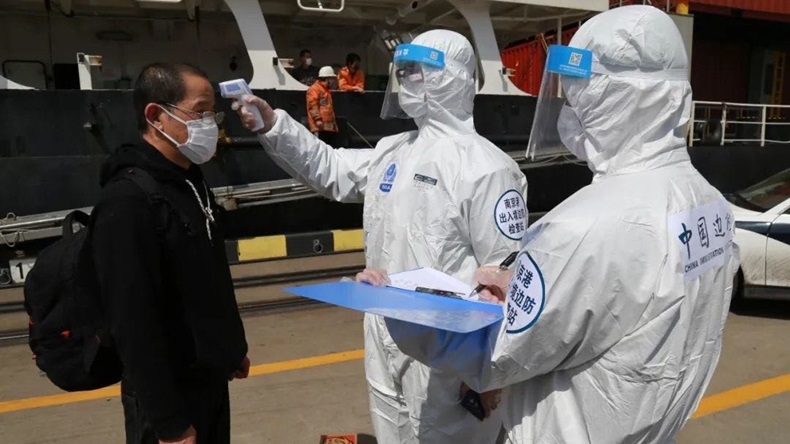 Crew change at Port of Nanjing