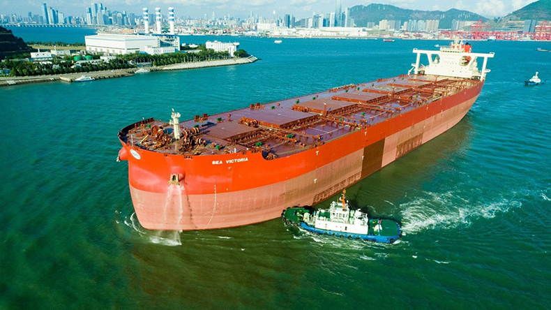 The technology, known as air lubrication, was installed in the Sea Victoria, a Guaibamax credit Vale