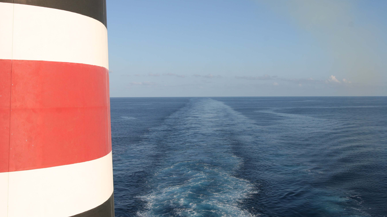 Norden logo on ship's funnel