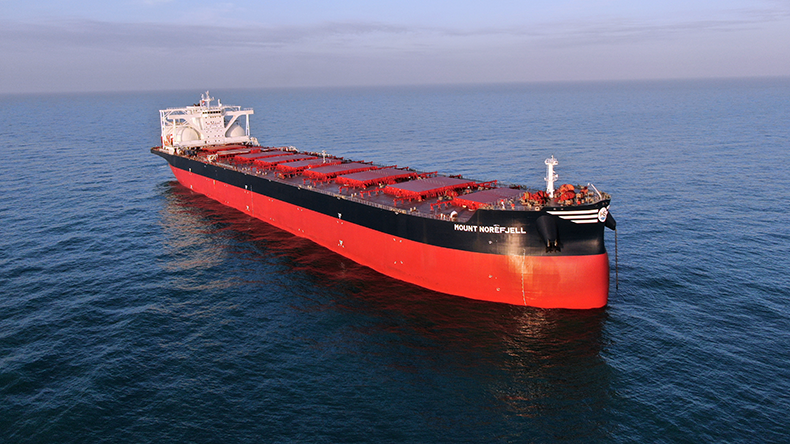 HIMALAYA Shipping’s dual-fuelled newcastlemax newbuilding Mount Norefjell at sea trial