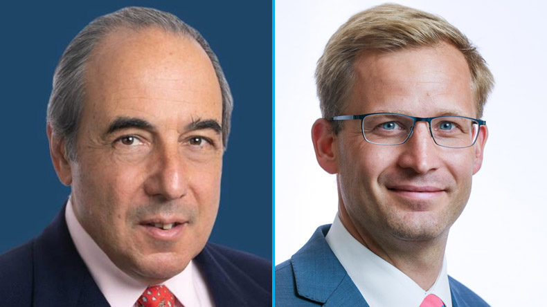 Peter Livanos, left, and EcoLog chief commercial officer Jasper Heikens