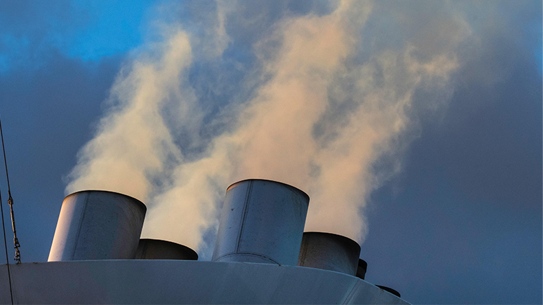 Exhaust over ferry, Norway