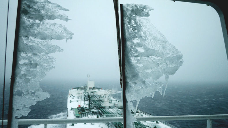 Arctic view from the bridge