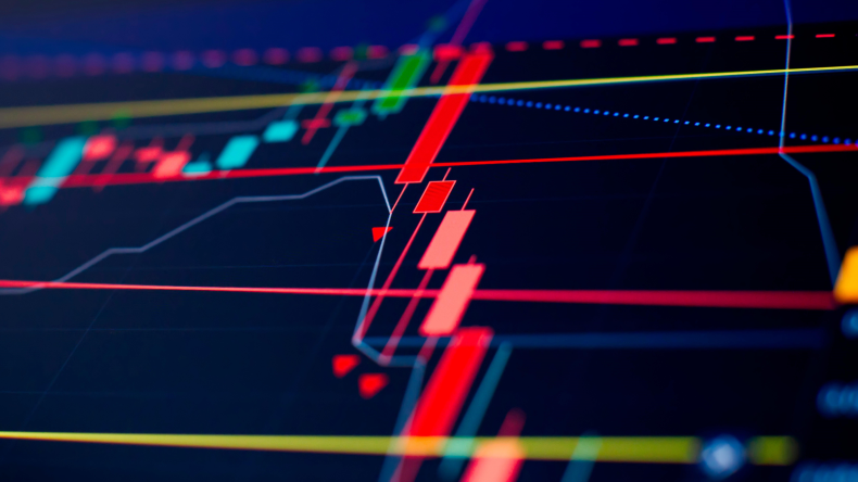 stock screen showing decline