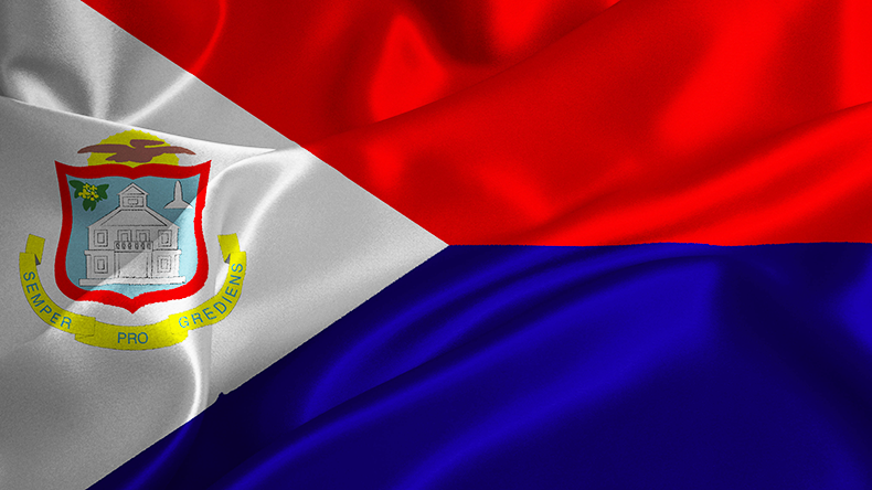 An image of the flag of St Maarten