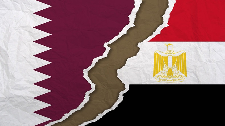 Qatar and Egypt flags