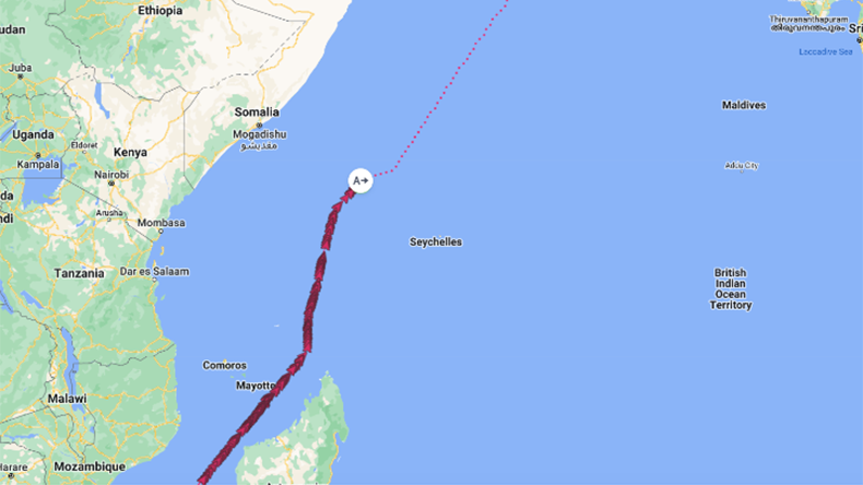 Map of ship hijacking 