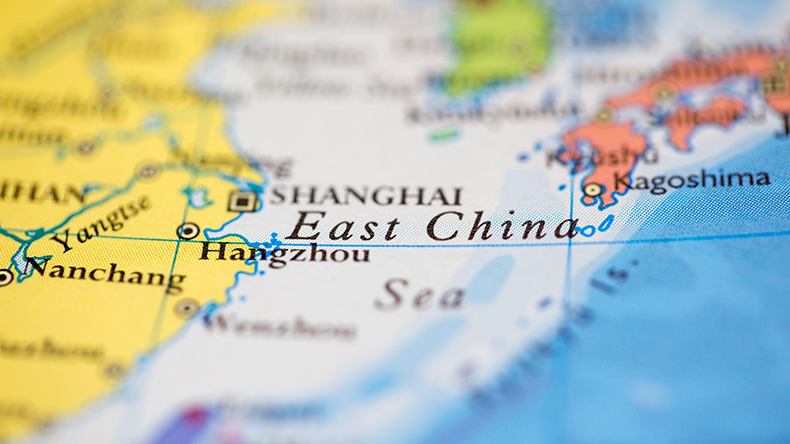 Map of East China Sea