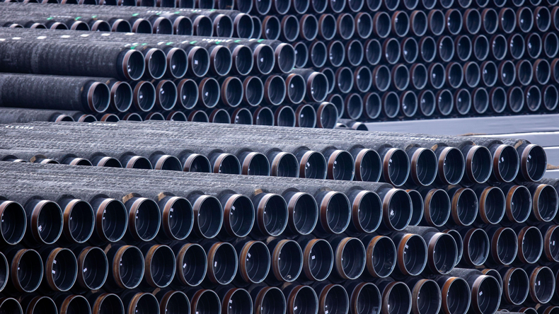Pipes for Nord Stream 2. Credit dpa picture alliance / Alamy Stock Photo