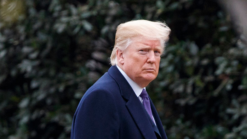 Donald Trump walking to the Oval Office on Wednesday, March 7 2018