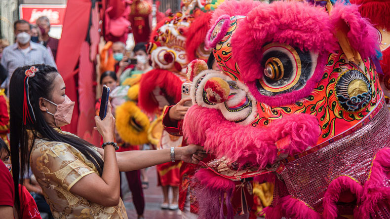 Chinese New Year lion dance