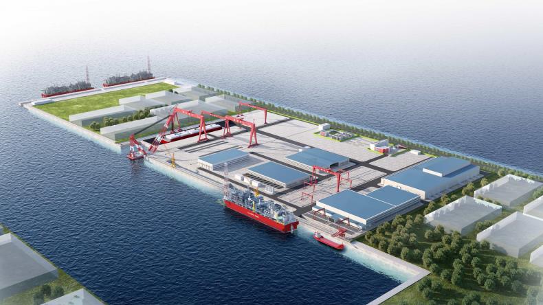 Digital render of WNE’s Qidong Yard in Jiangsu province, China