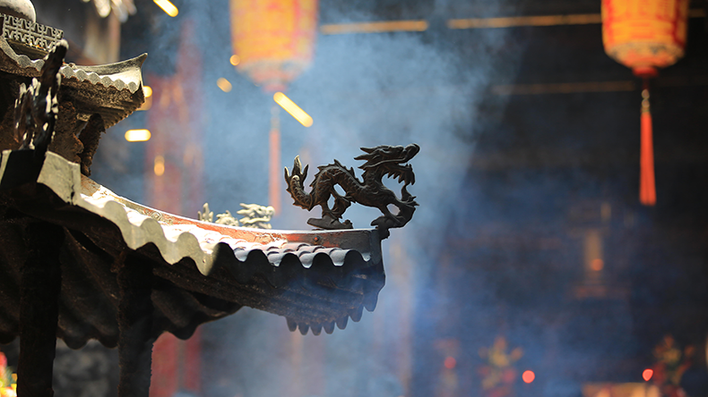 Chinese dragon in Dajia mazu temple, Taiwan