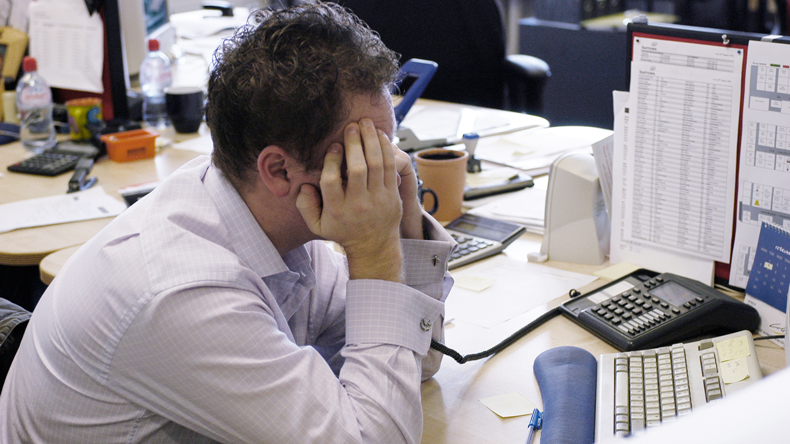 Stressed office worker