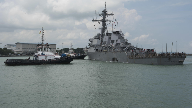 USS John S McCain at Singapore's Changi Naval Base