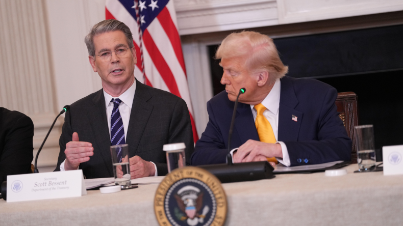 Treasury secretary Scott Bessent and Trump