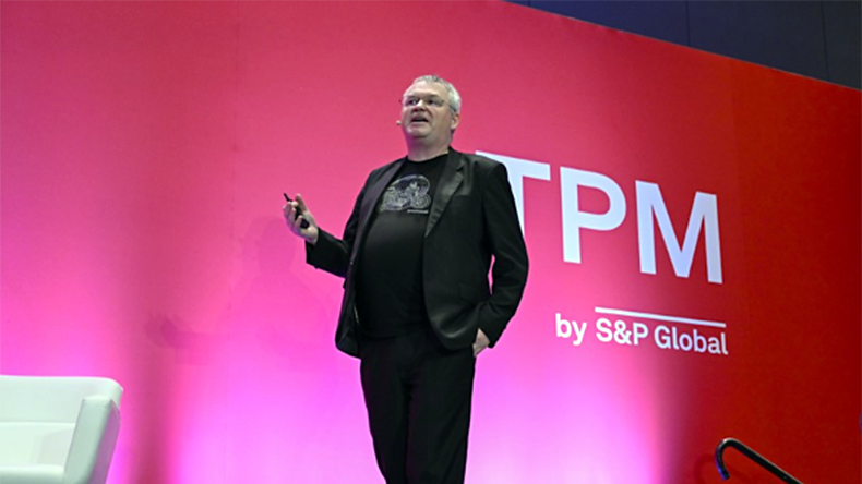 Lars Jensen of Vespucci Maritime speaking at TPM25