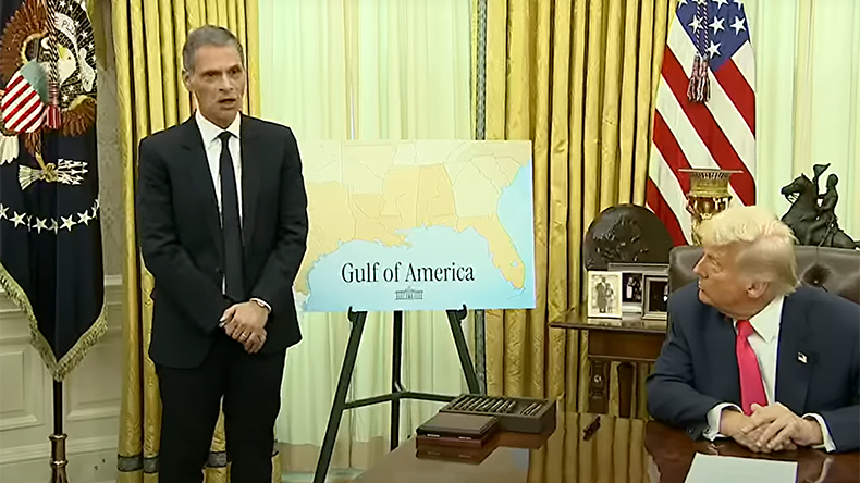 CMA CGM chief executive Rodolphe Saadé stood alongside US President Donald Trump in the Oval Office
