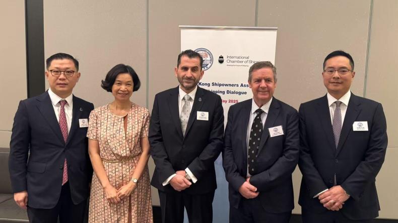 From left: Edward Liu (ICS), Sandy Chan (HKOSA), Thomas Kazakos (ICS), Guy Platten (ICS) and Kenneth Lam (SeaKapital).