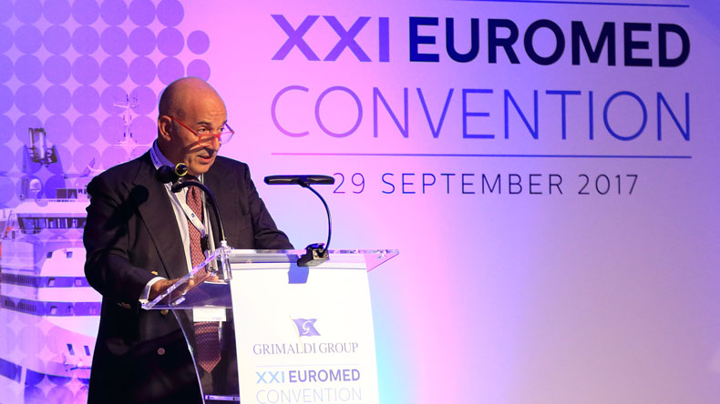 Emanuele Grimaldi at the 2017 EuroMed convention, Sardinia