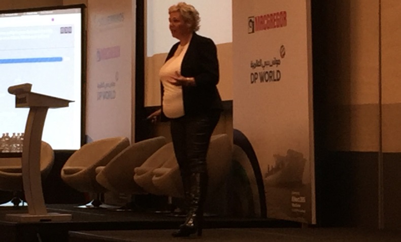 Futurist KD Adamson speaking at the Global Liner Shipping Asia 2017 event