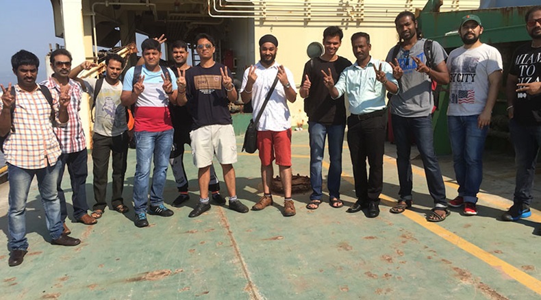 Liberty Prrudencia crew going home after a long-running dispute over unpaid wages