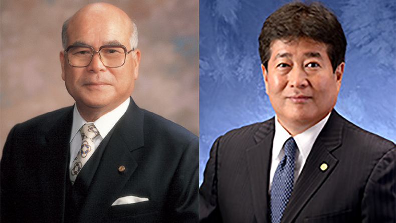 Toshiyuki, left and Yukito Higaki, Imabari Shipbuilding