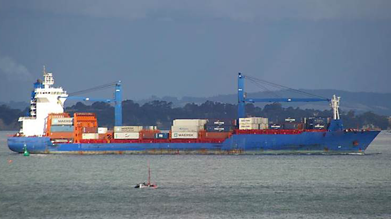 A Daisen owned by Transfar Shipping, which is linked to Chinese e-commerce giant Alibaba, at sea