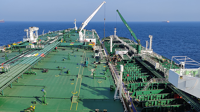 Vessels conducting ship to ship transfer