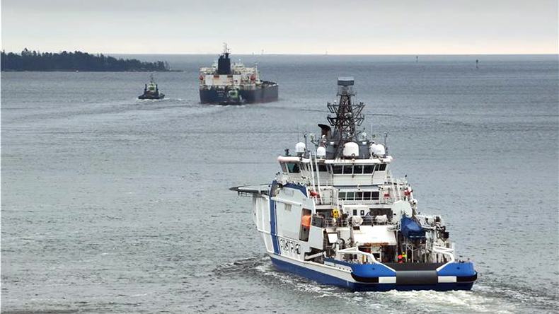 Eagle S left anchorage near Helsinki on Sunday March 2