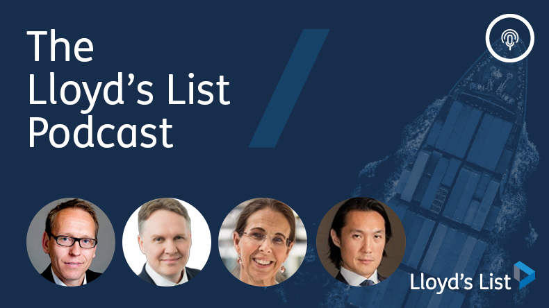 On the Lloyd’s List podcast, from left: Øystein Tunsjø, of Norwegian Institute for Defence Studies, Norwegian Defence University College, Brian Maloney, of Seward & Kissel, Annicken Kildahl, of Grieg Maritime Group and Hing Chao, of Wah Kwong Maritime Transport.