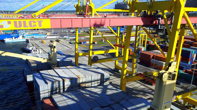Ust-Luga Container Terminal at Luga Bay (Baltic Sea), Russia