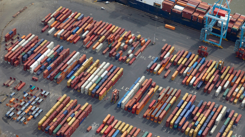 Containers at Liverpool port